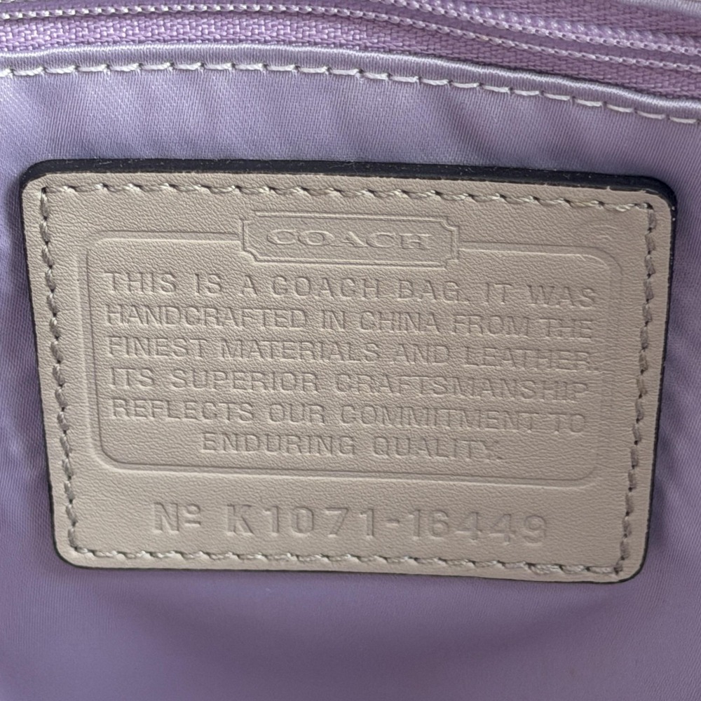 Coach Tote Bag Womens Yellow Patent Leather CC Enamel Taupe‎ Shoulder 16449 - Picture 8 of 10